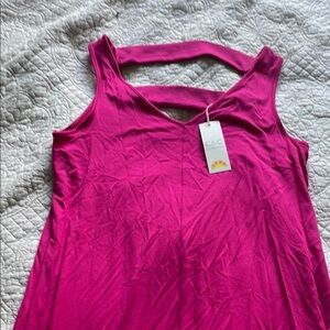 C&C California Pink Cut Out Sleeveless long dress